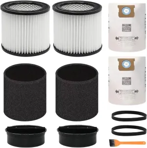 ANBOO Replacement Filter for Shop Vac 90304 90350 90333, Vacuum Bags for Shop Vac 10-14 Gallon, 90585 Foam Sleeve Filter, fits Most Wet/Dry Vacuum Cleaners 5 Gallon and above, with Retaining Band