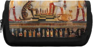 Ancient Egypt Egyptian Pattern Pencil Case Pen Bag Large Pencil Pouch Pencil Bag Storage Bag for Adults Office Organizer Gifts