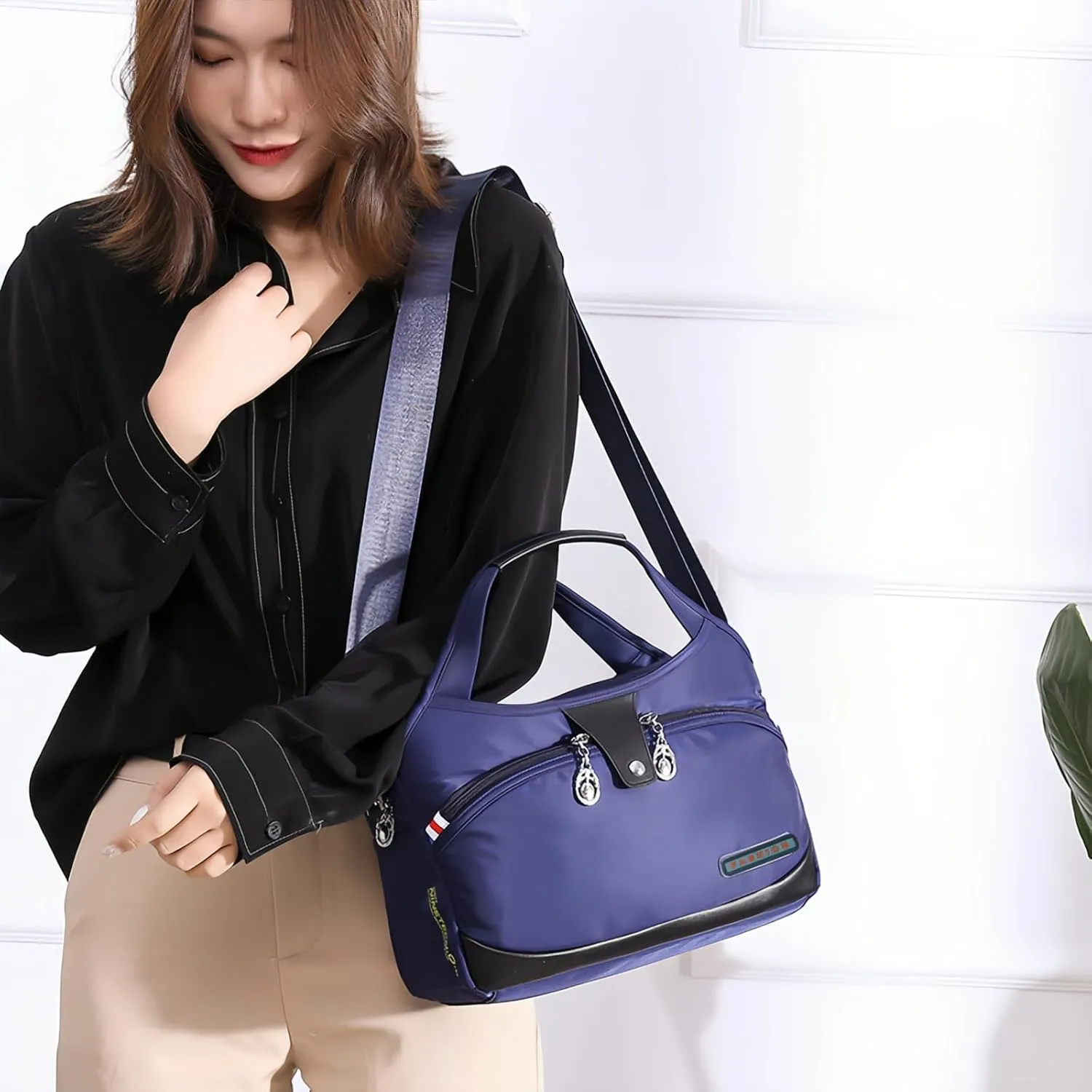 Anti Theft Crossbody Bags for Women, Crossbody Bags for Women, Shoulder Bags, Handbag, Oxford Cloth Satchel, Multiple Pockets
