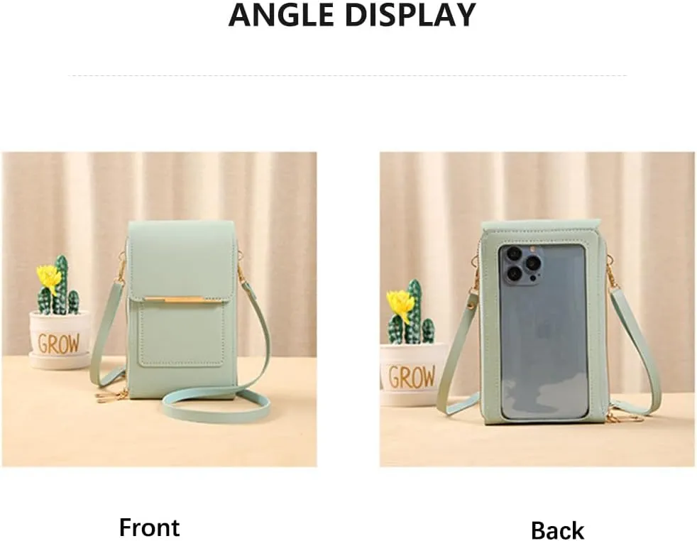 Anti-Theft Leather Bag,Small Crossbody Cell Phone Purse Wallet for Women,RFID Block Phone Purse Crossbody with Shoulder Strap