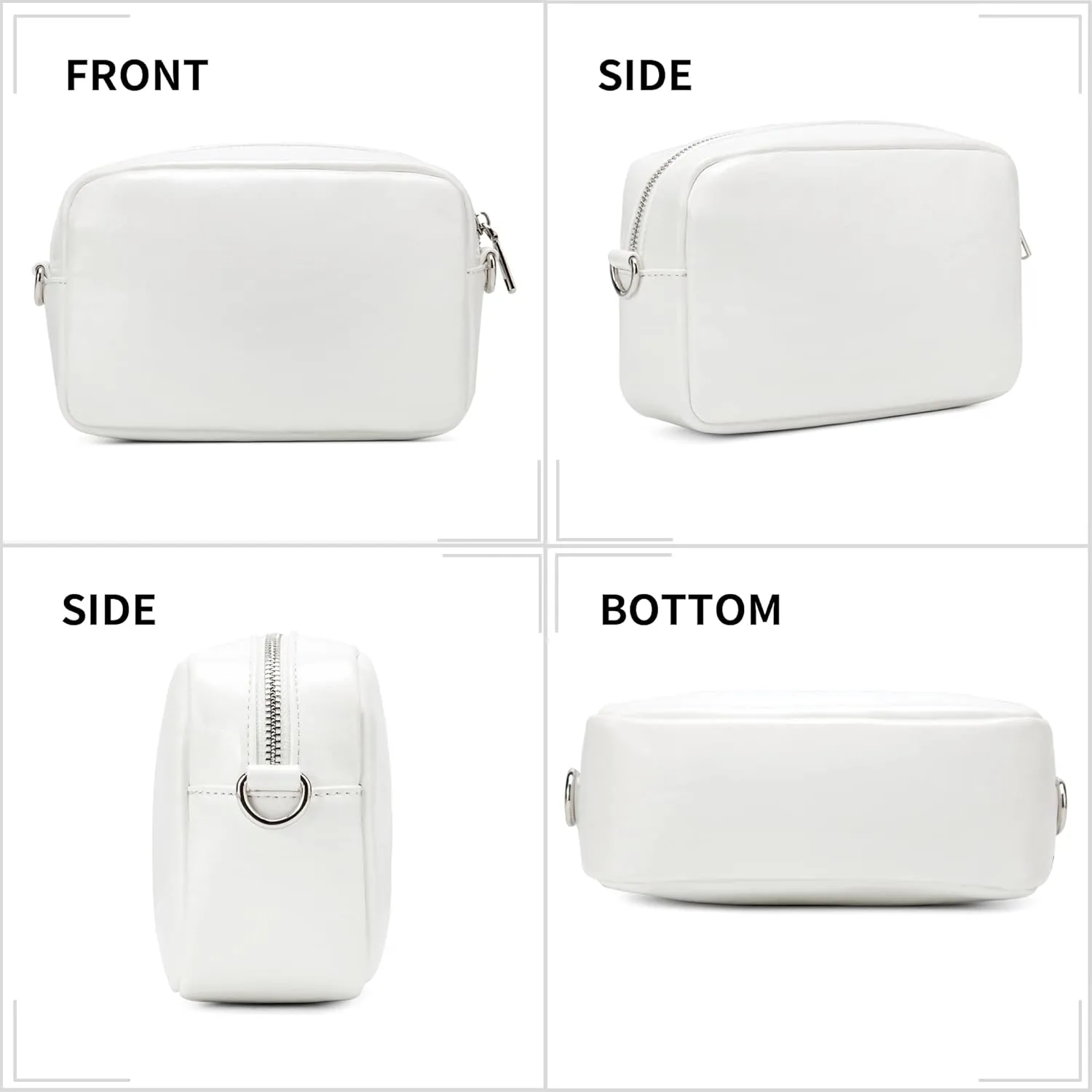 AOCINA Quilted Crossbody Bags for Women with Coin Purse Soft Leather Crossbody Purse Small Shoulder Handbags