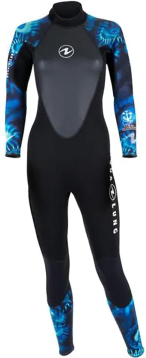 Aqualung HydroFlex 3mm Women's Jumpsuit, Camouflage Blue, X-Large