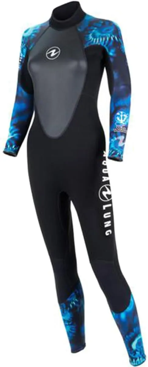 Aqualung HydroFlex 3mm Women's Jumpsuit, Camouflage Blue, X-Large