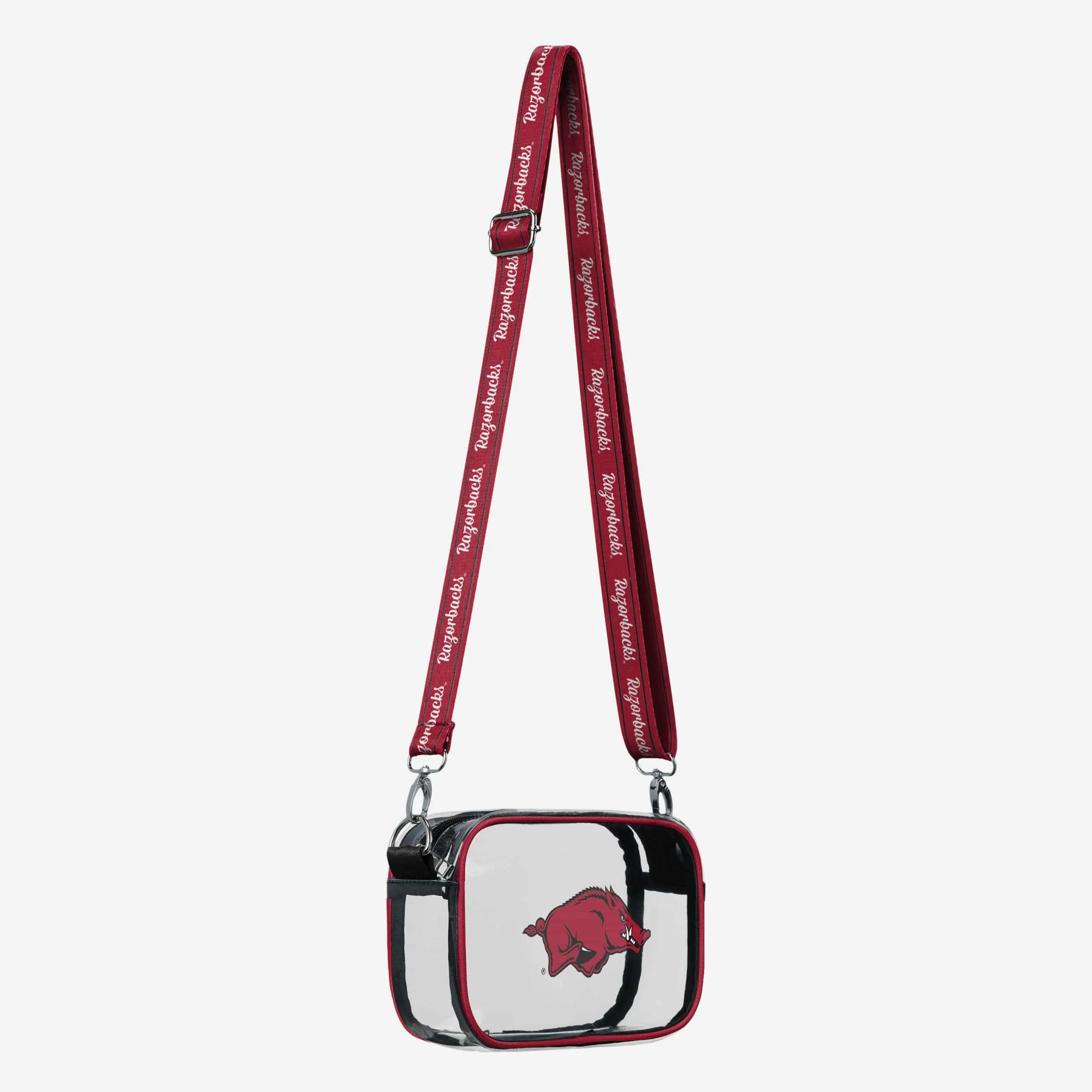 Arkansas Razorbacks Team Stripe Clear Crossbody Bag