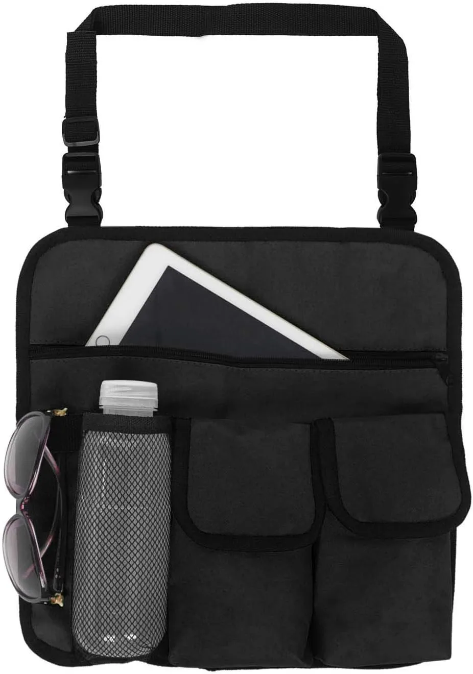 Armrest Beach Chair Caddy Bag Organizer Hanging Tote Bag Travel Carry Bag Pouch Arm Rest Side Organizer Side Bags Walker Storage Pouches for Home Outdoor Baby Cart Chair Wheelchair Side Bag
