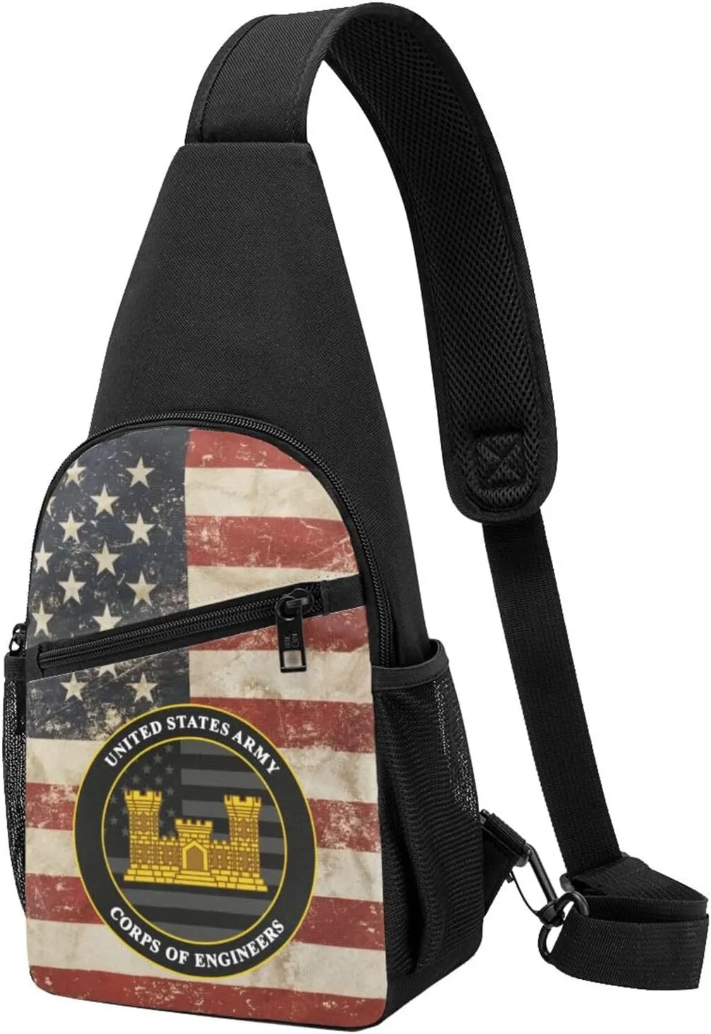 Army Corps of Engineers USACE Sling Bag Crossbody Backpack Shoulder Casual Daypack Bags for Men