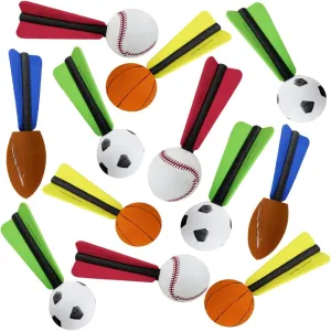 ArtCreativity 6 Inch Jet Sports Balls - Fun Flying Ball Toys - Set of 12 - Soft Safe Foam - Cool Summer Outdoor Activity - Sporty Birthday Party Favors for Boys, Girls, Toddlers - Goodie Bag Fillers