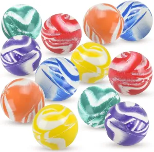 ArtCreativity Marble Bouncy Balls for Kids, Set of 12 Bouncing Balls, Marbleized Look and Extra-High Bounce, Fun Assorted Colors, Birthday Party Favors, Goodie Bag Fillers