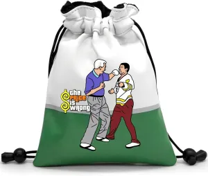 Artpreti Funny Golf Valuables Pouch,Golf Pouch Bag with Drawstrings Golf Tee Bag Pouch Leather Golf Tee Pouch Golf Ball Bag for Men Women - The Price is Wrong