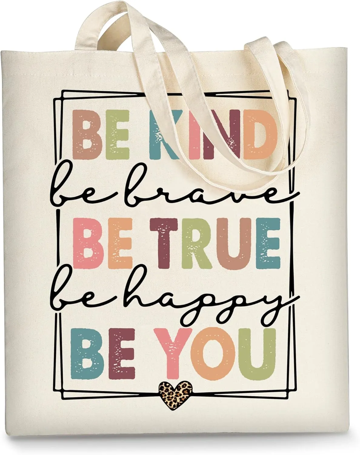 AUSVKAI Canvas Tote Bag Aesthetic for Women, Cute Cloth Cotton Bags for College Shopping Beach Grocery and Trendy Gifts