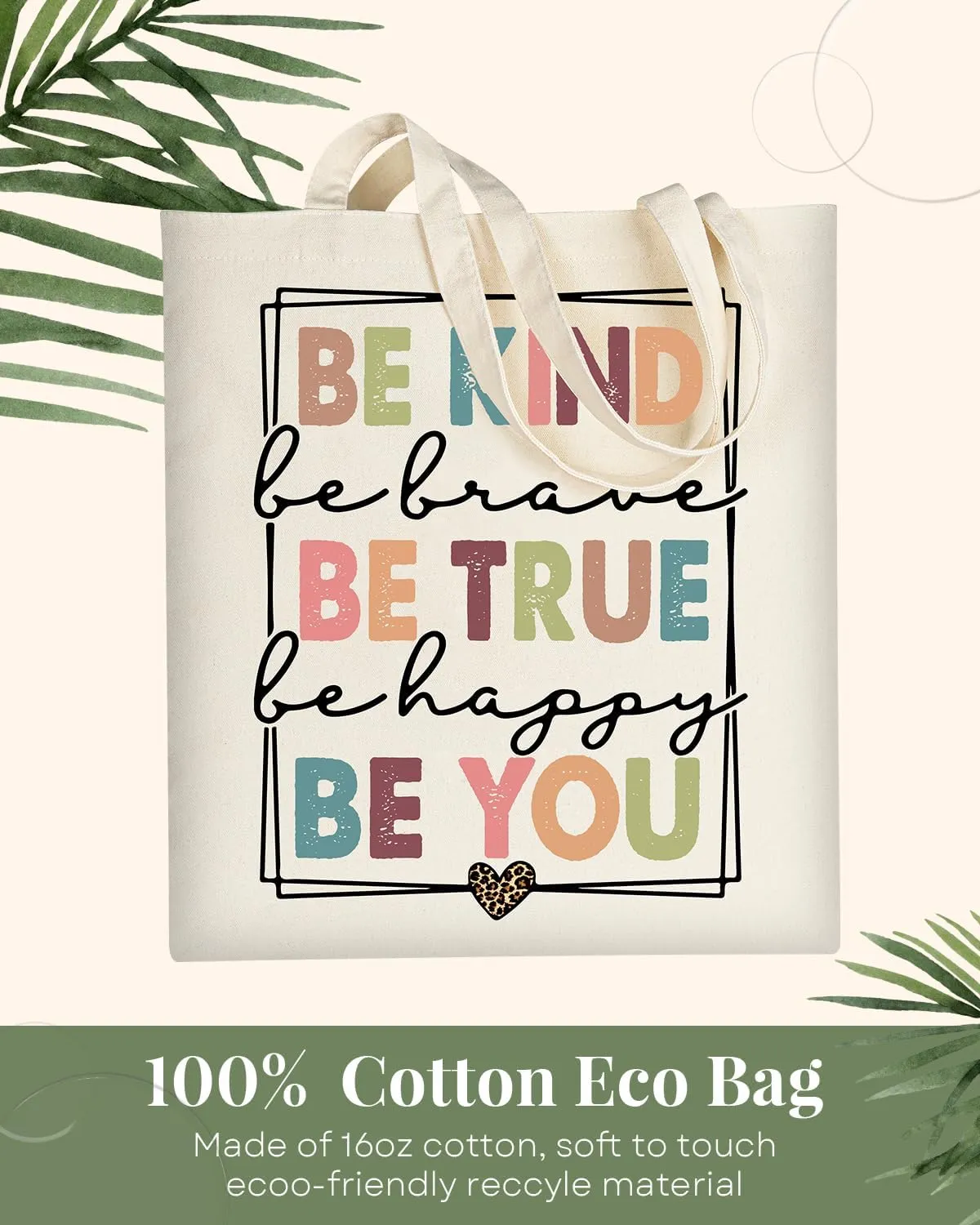 AUSVKAI Canvas Tote Bag Aesthetic for Women, Cute Cloth Cotton Bags for College Shopping Beach Grocery and Trendy Gifts