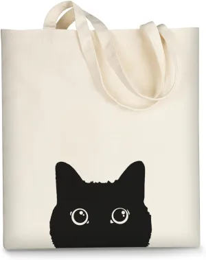 AUSVKAI Canvas Tote Bag Aesthetic for Women, Cute Reusable Cloth Cotton Bags for Shopping Beach Trendy Gifts