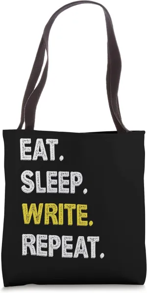Autor | Writer | Eat Sleep Write Repeat | Journalist Tote Bag