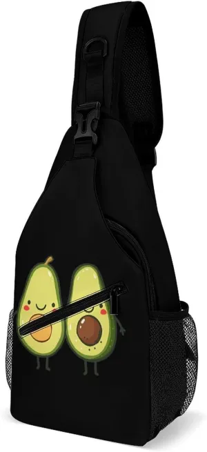 Avocado Slices Cuddle Crossbody Bag Over Shoulder Sling Backpack Casual Cross Chest Side Pouch 38x20cm