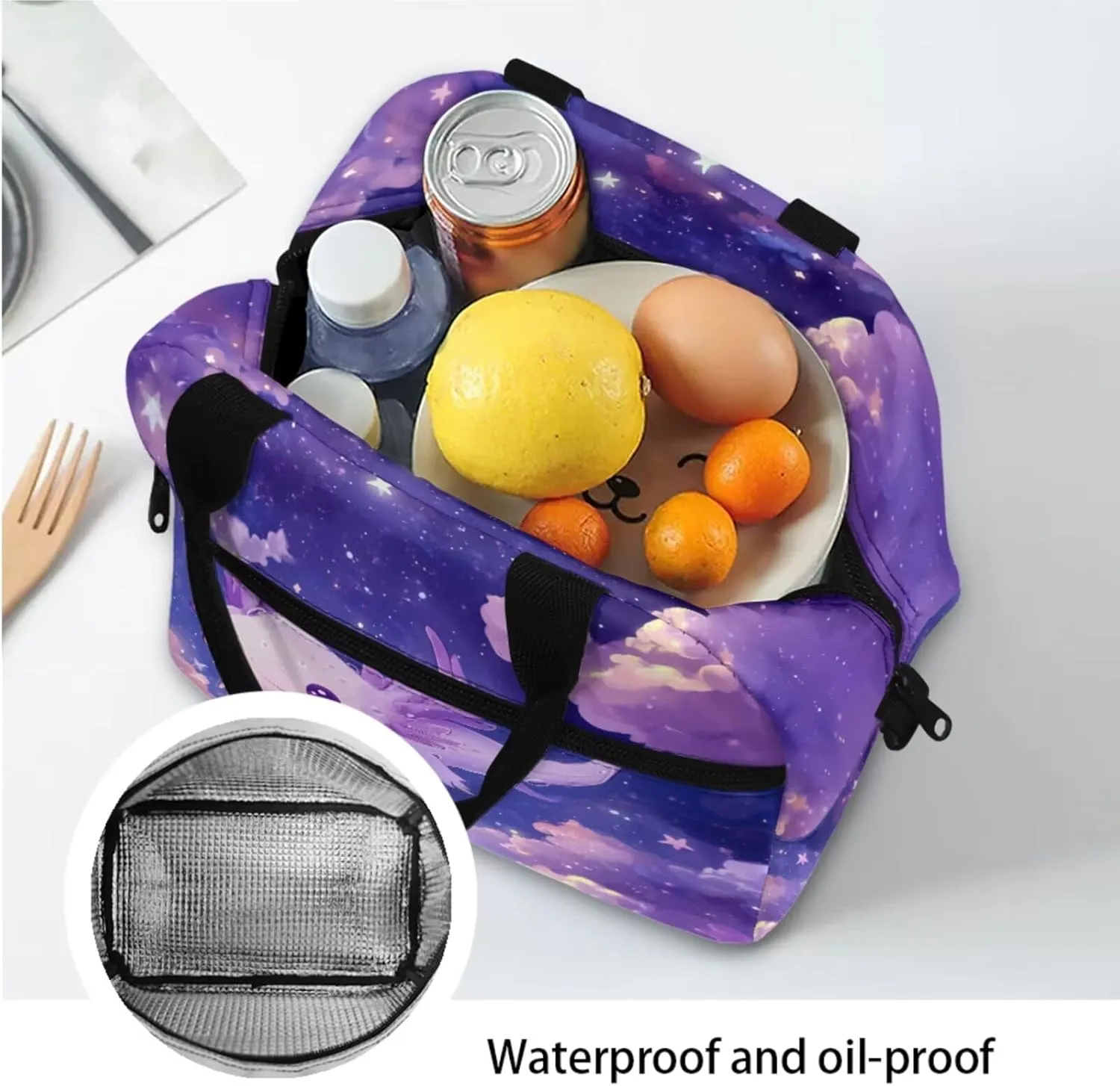 Axolotl Purple Elementary Backpack for Girls 4 Piece Bookbag with Lunchbox Ages 8-10 with Padded Straps 3D Print 3rd Grade School Bag with Water Bottle Holder Book Bags