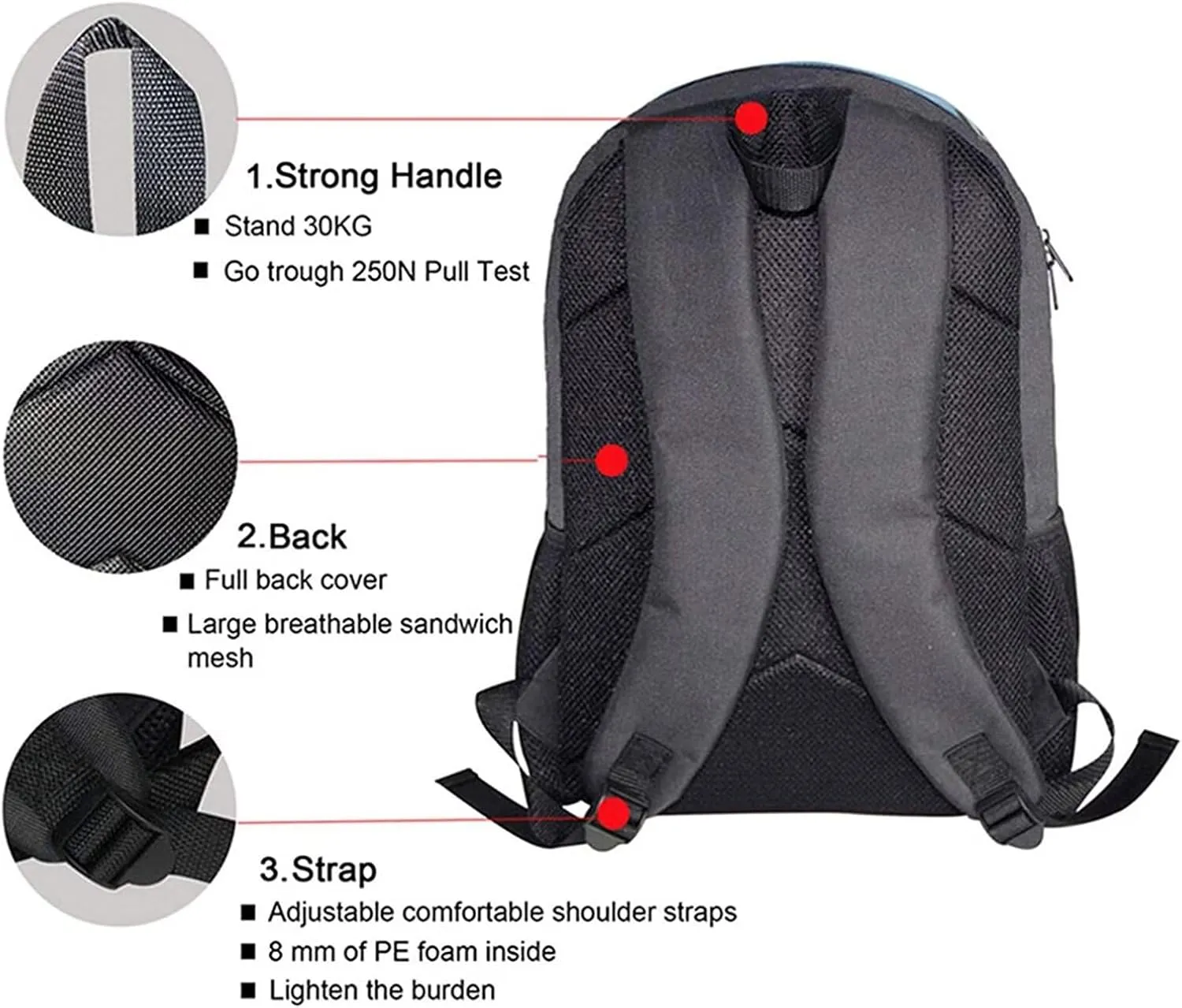 Aztec Lion Western Backpack for Boys Kids Thermal Lunch Boxes & Water Bottle Bag, 3-Pieces Bookbags Set for School Hiking Picnic