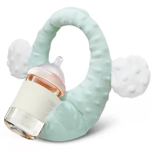 Baby Bottle Holder,Bottle Holder for Baby self Feeding,Baby Bottle Holder Hands Free Feeding,Newborn Bottle Holder,Twin Baby Feeding Pillow,Newborn Essentials (Minty Green）