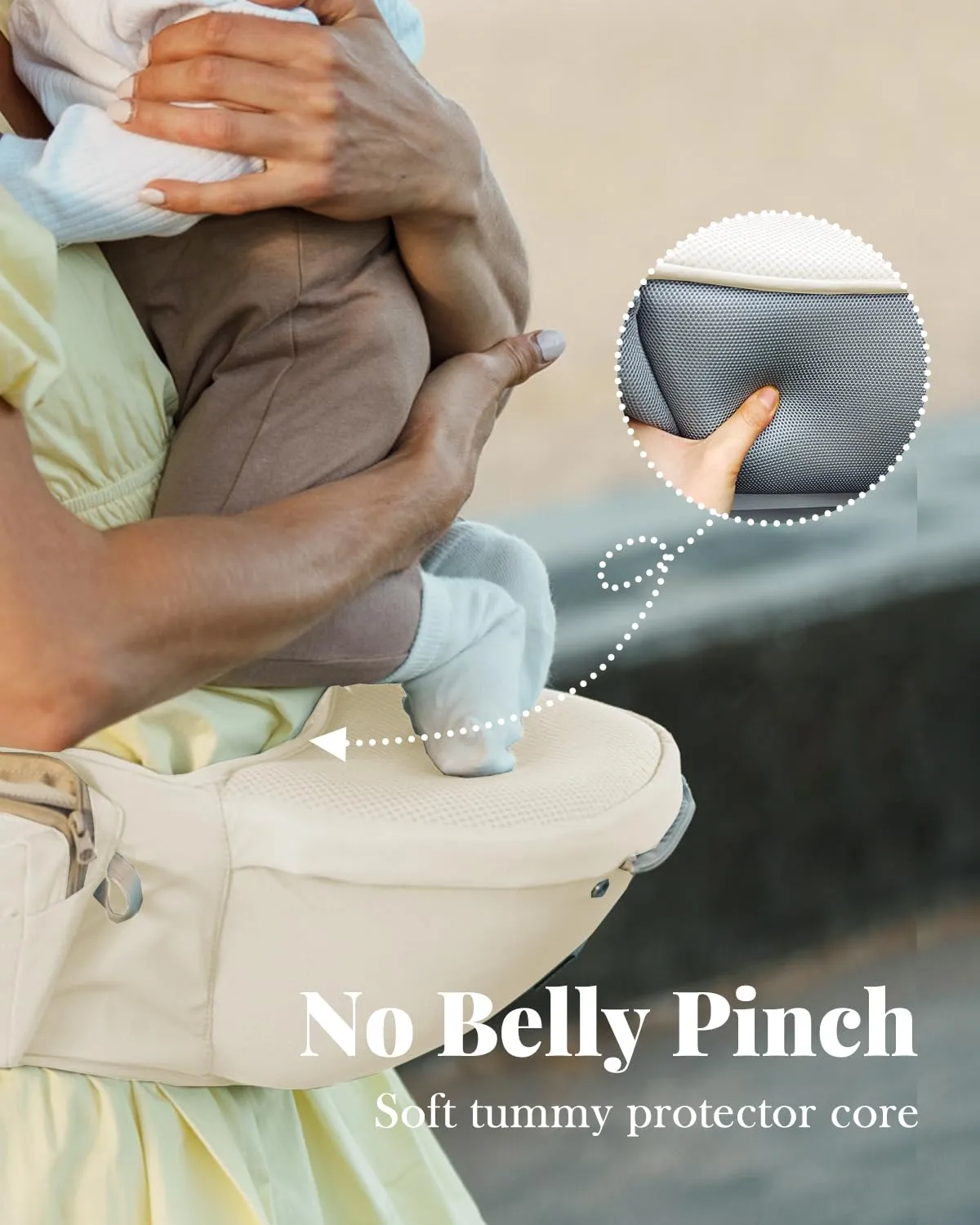 Baby Carrier - Newborn to Toddler, Ergonomic, Cozy and Breathable with Hip Seat for 7-50lbs