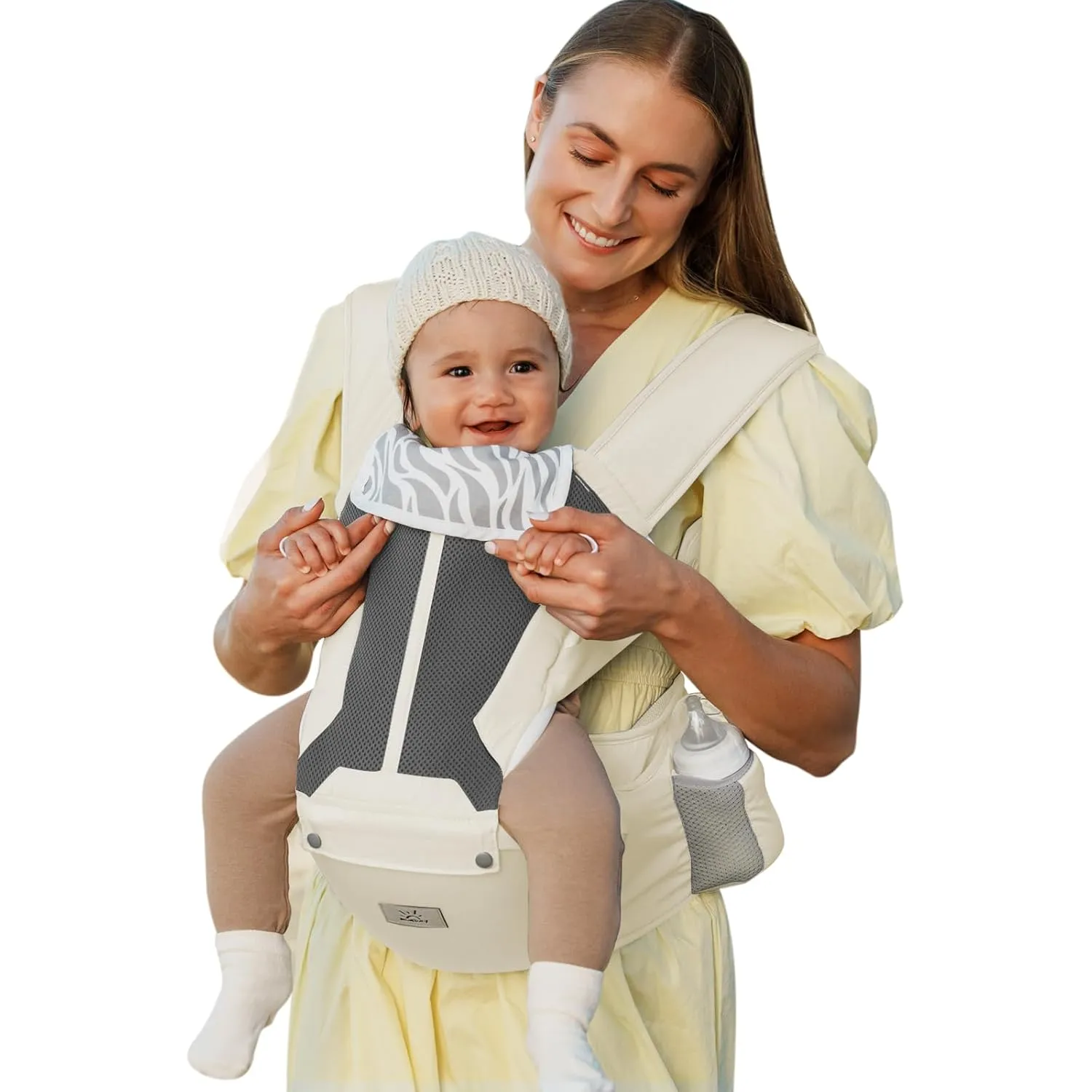 Baby Carrier - Newborn to Toddler, Ergonomic, Cozy and Breathable with Hip Seat for 7-50lbs