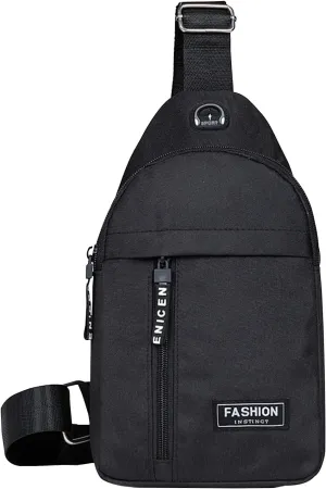 Backpack Str𝘢p B𝘢g for Men Hiking Bag Sl𝘪ng Bag with Headphone Hole Backpack Travel Bags Chest Bag