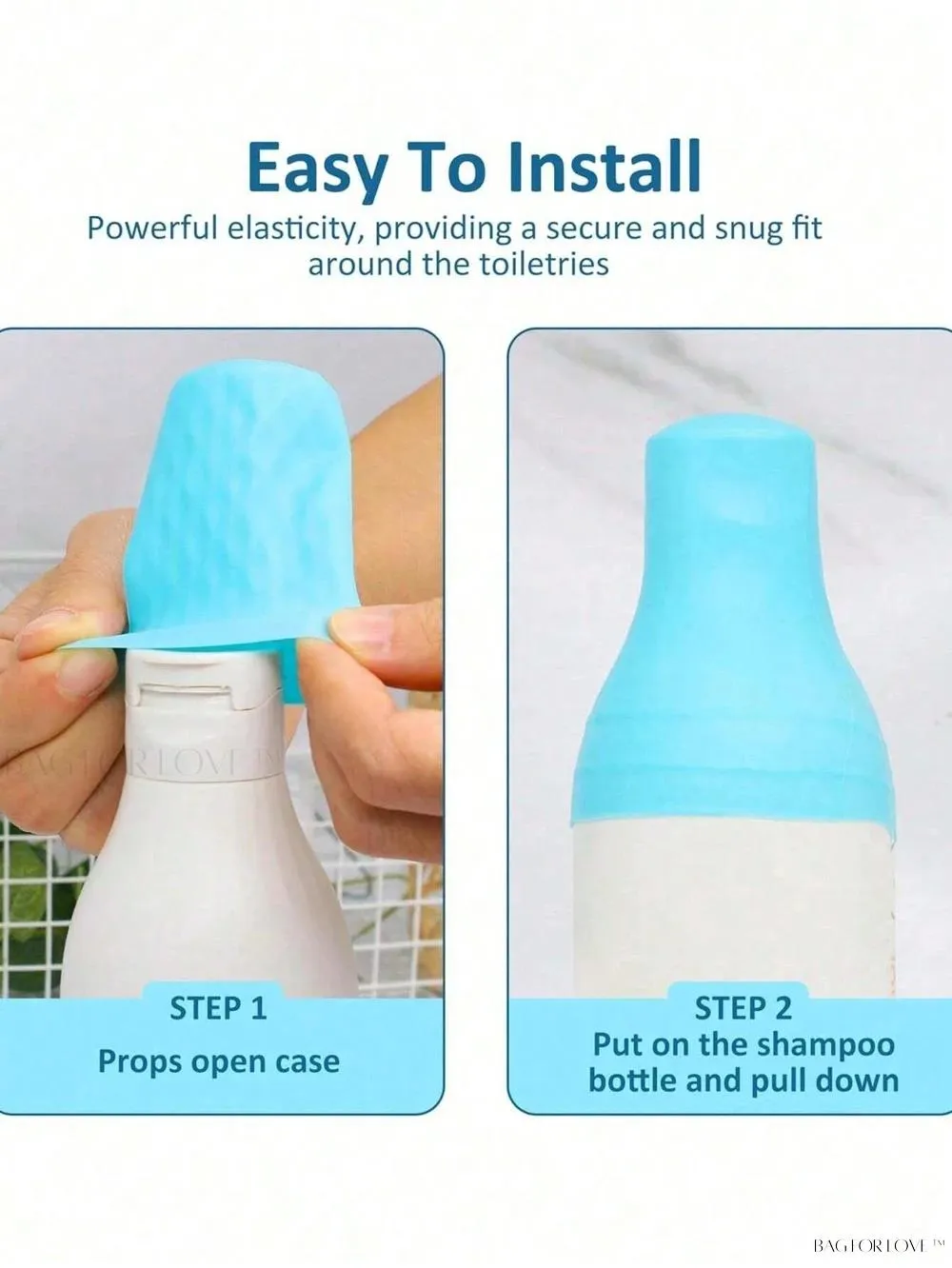 BagForLove - Leakproof Elastic Sleeve for Toiletry Bottles