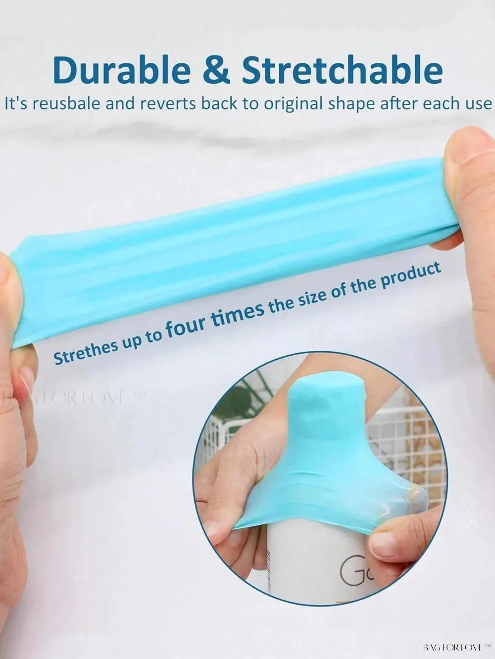 BagForLove - Leakproof Elastic Sleeve for Toiletry Bottles