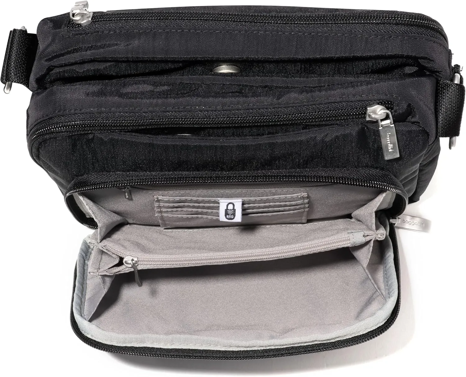 Baggallini Modern Camera 7"x9" Crossbody Bag W/Built-in Wallet, Compartments & RFID Slots