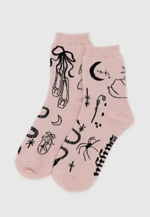 Baggu Crew Sock Ballet Icons