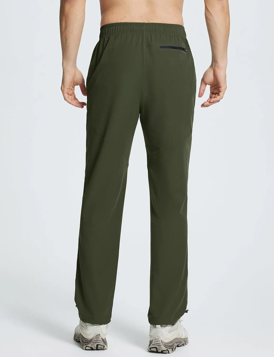 baleaf Men's Hiking Pants Lightweight Quick Dry Water Resistant Elastic Waist Cargo Pants with Zip Pockets for Outdoor