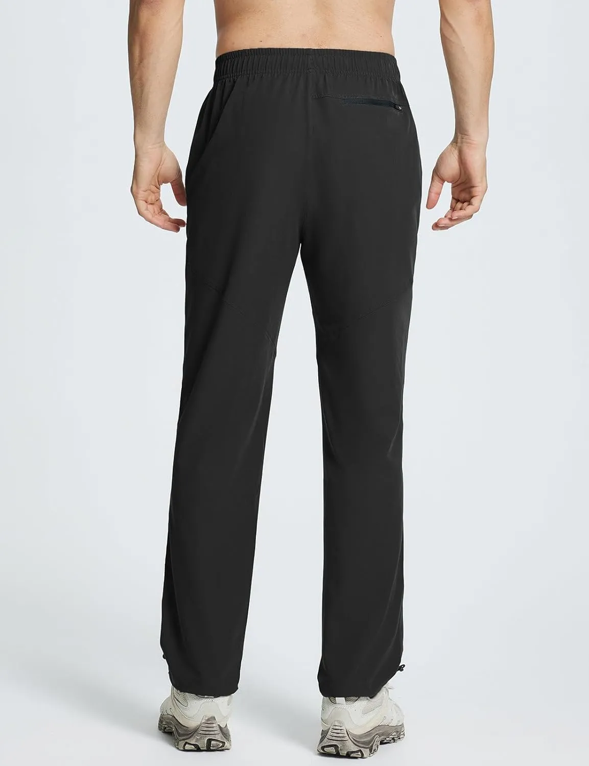 baleaf Men's Hiking Pants Lightweight Quick Dry Water Resistant Elastic Waist Cargo Pants with Zip Pockets for Outdoor