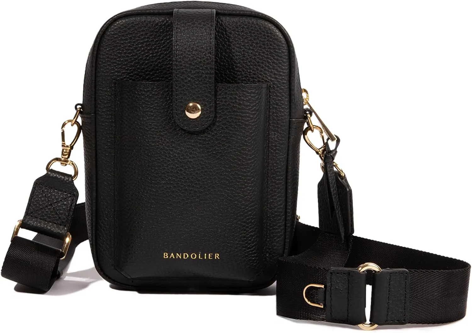 Bandolier Dillon Bag Crossbody | Stylish Pebble Leather Bag | Adjustable Strap, Exterior Slip Pocket | Small Bags for Women