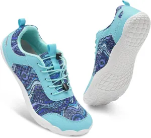 BARERUN Water Shoes Women Men Quick-Dry Wide Toe Athletic Hiking Water Sports Shoes Adjustable Zero Drop Barefoot Shoes for Beach Swim Kayaking Surfing Walking Training