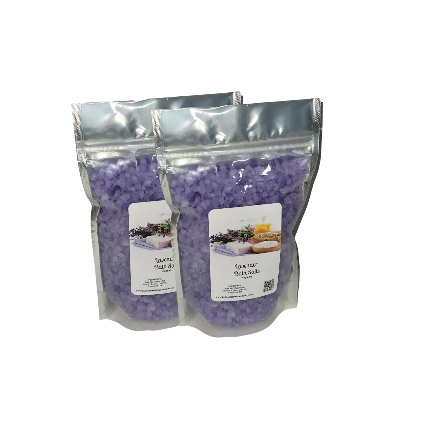 Bath Salts | 1lb Bag | Lavender Scent | Quantity Price Breaks ((2) 1lb Bags)