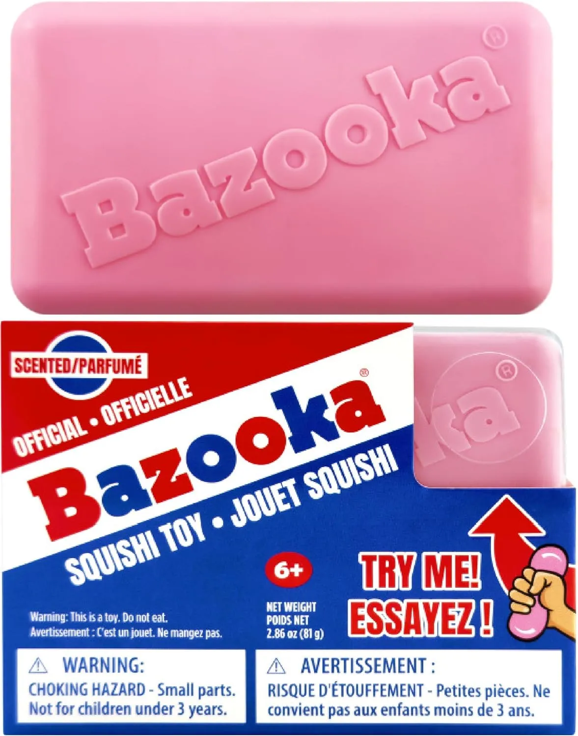 Bazooka Gum Scented Squishi Toy – 2 Pack Gift Set Bundle – Slow-Rising Fidget Toy with Classic Bubblegum Scent – Collectible Sensory Toy for Ages 6 