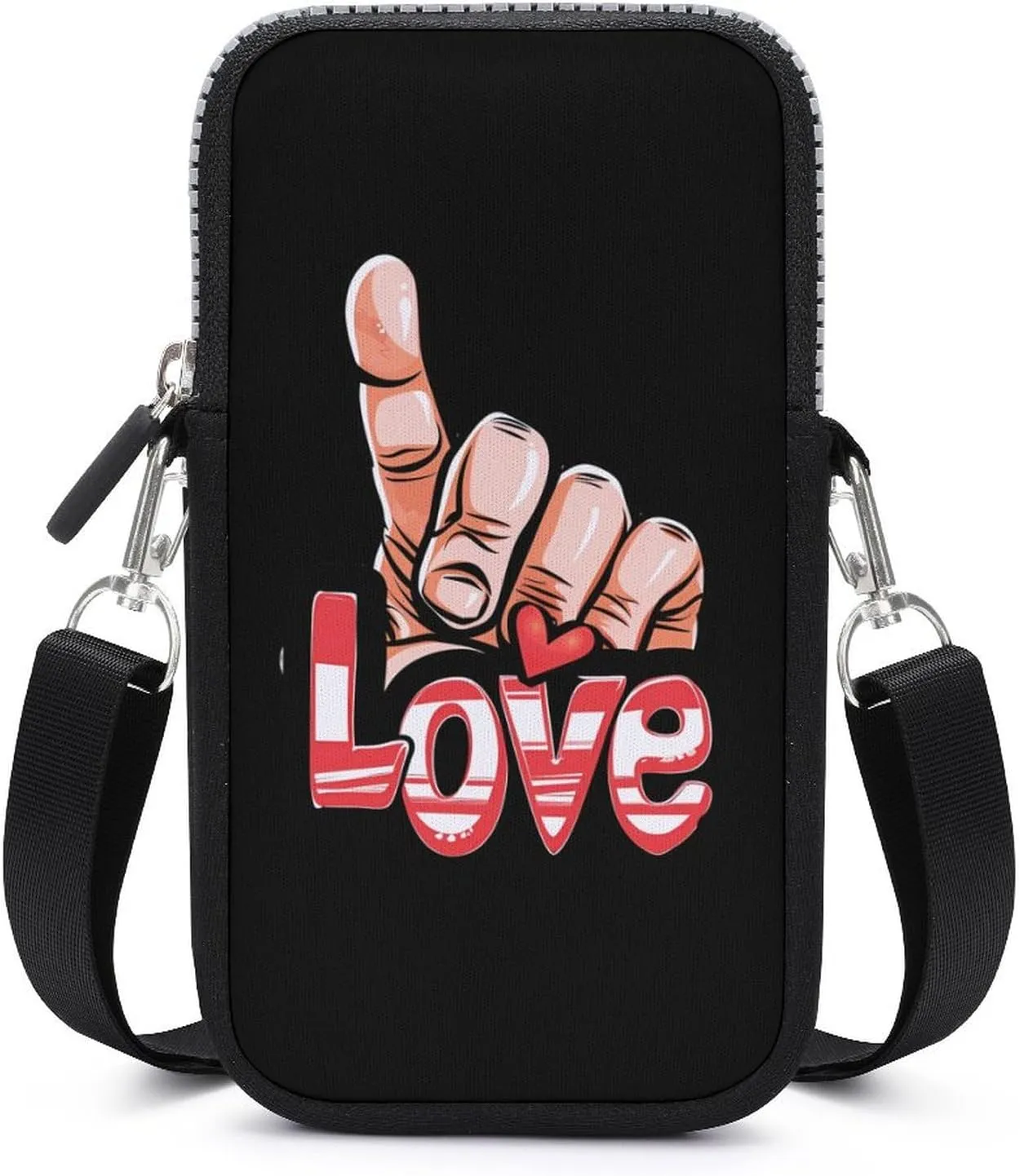 Be Kind Sign Language Love Small Crossbody Bags Cell Phone Purses Travel Pouch Shoulder Bag for Women Men