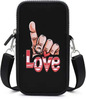 Be Kind Sign Language Love Small Crossbody Bags Cell Phone Purses Travel Pouch Shoulder Bag for Women Men