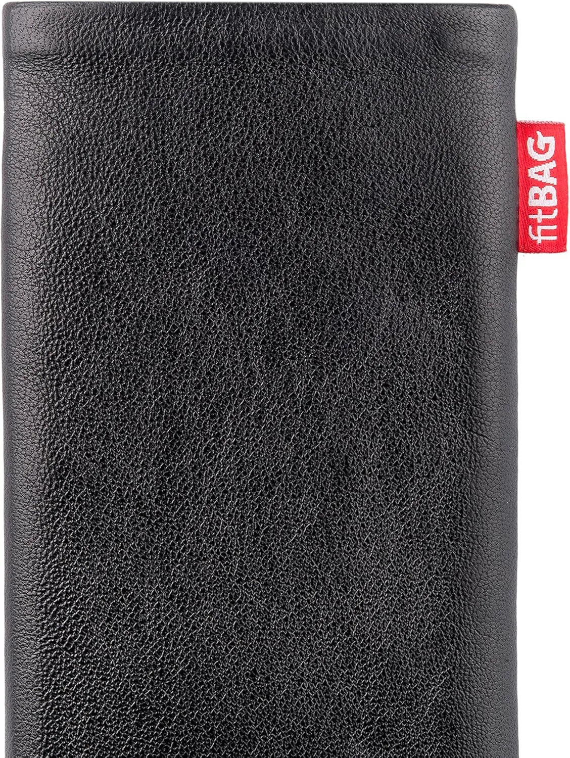 Beat Black Custom Tailored Sleeve for Mobistel Cynus T1. Fine Nappa Leather Pouch with Integrated Microfibre Lining for Display Cleaning