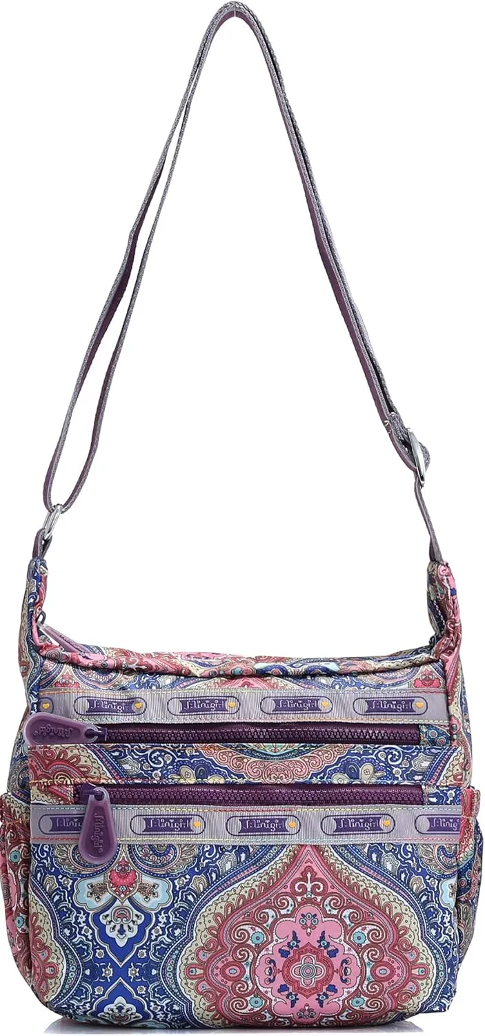 BEKILOLE Crossbody Bag for Women & Girls with Matching Purse – Lightweight Shoulder Bag with Multiple Zipper Pockets