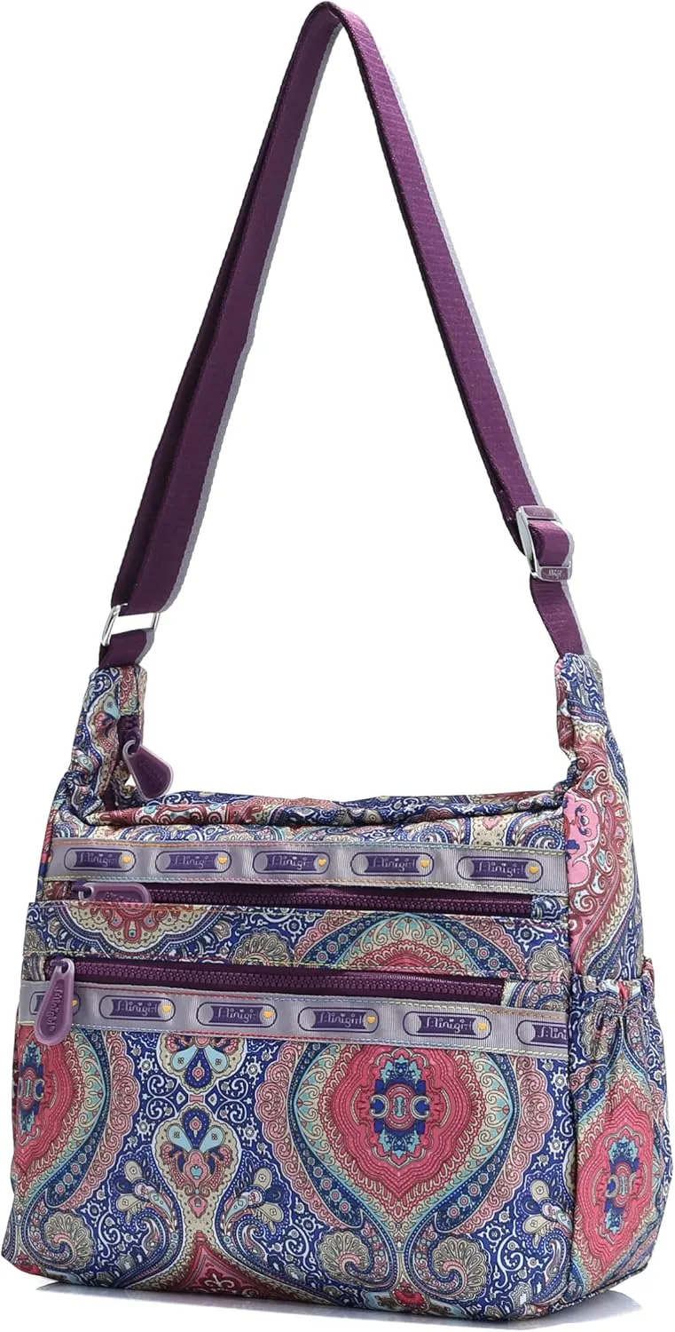 BEKILOLE Crossbody Bag for Women & Girls with Matching Purse – Lightweight Shoulder Bag with Multiple Zipper Pockets