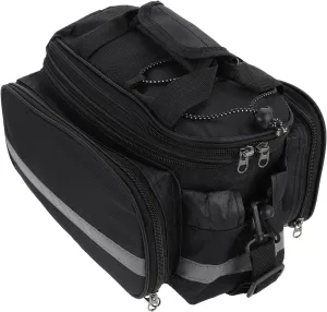 BESPORTBLE Bike Rear Rack Storage Bag Multi-use Backseat Pouch Capacity Reflective Strips for Night Safety Easy to Install Compatible for Groceries and Outdoor Travel