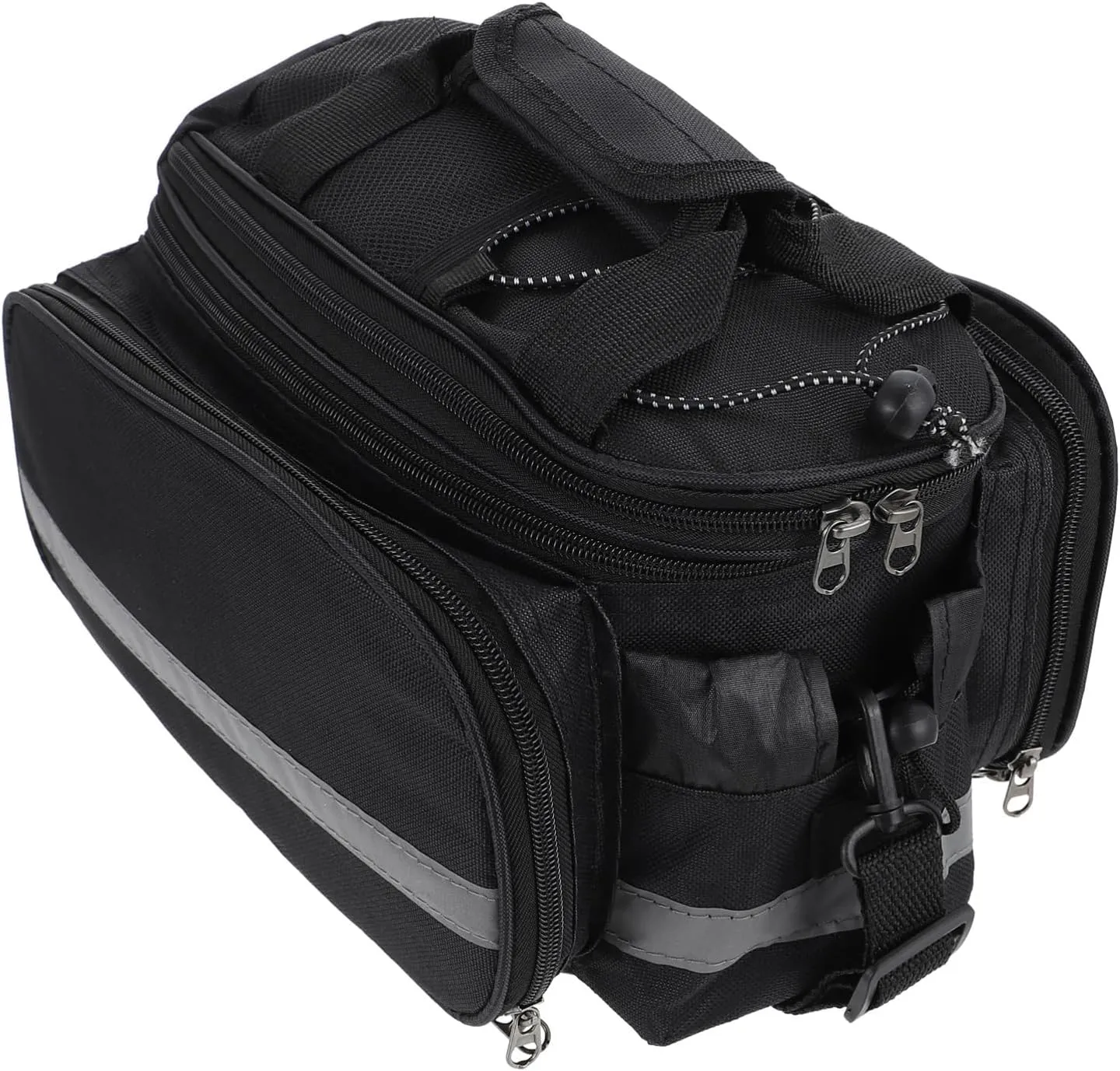 BESPORTBLE Bike Rear Rack Storage Bag Multi-use Backseat Pouch Capacity Reflective Strips for Night Safety Easy to Install Compatible for Groceries and Outdoor Travel