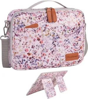 Bible Cover Case for Women with Adjustable Crossbody Strap, Durable Bible Protector, Spacious Bible Carrying Case with Organizational Design, Fits Most Bibles,Flower Print