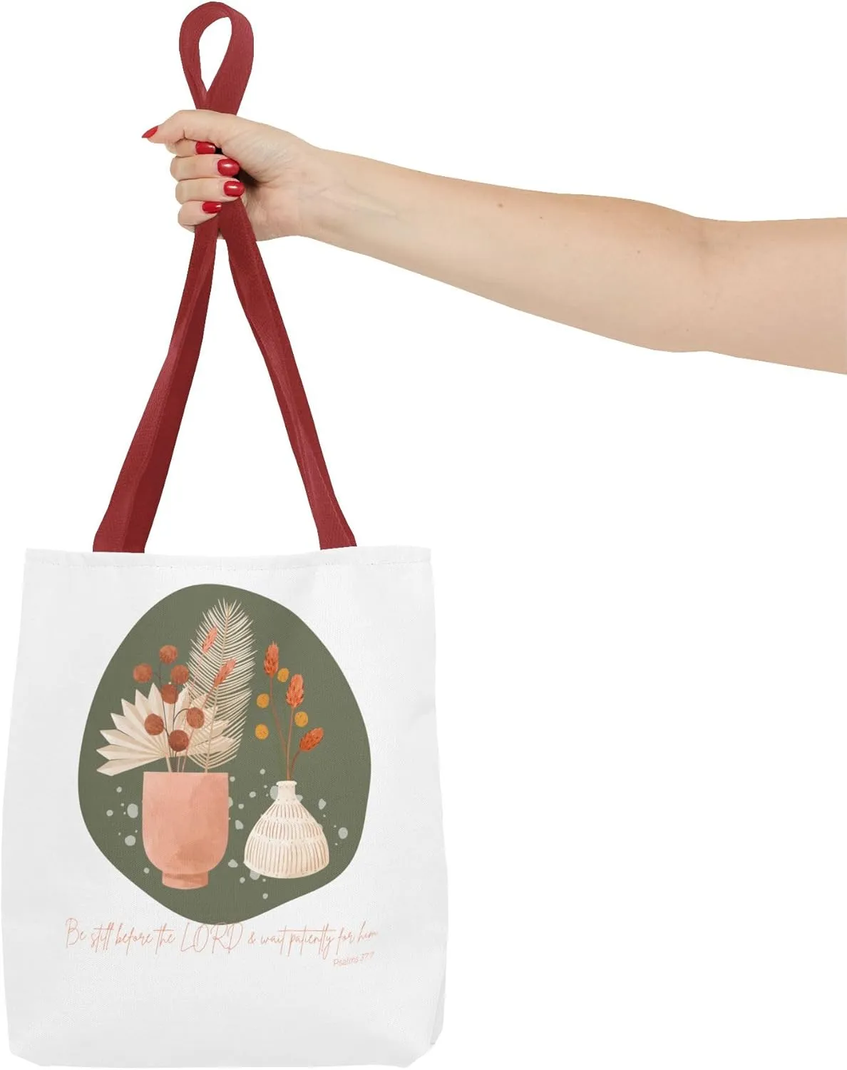 Bible Verse Tote Bag, Scripture Canvas Tote, Religious Carryall, Inspirational Shoulder Bag, Book Bag, Faithful Grocery Tote