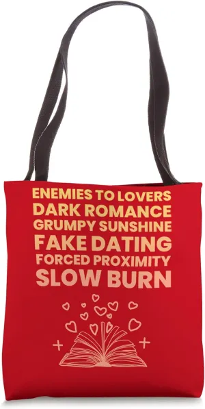 Bibliophile Romance Book Genre Humor Tee Tote Bag