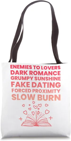 Bibliophile Romance Book Genre Humor Tee Tote Bag