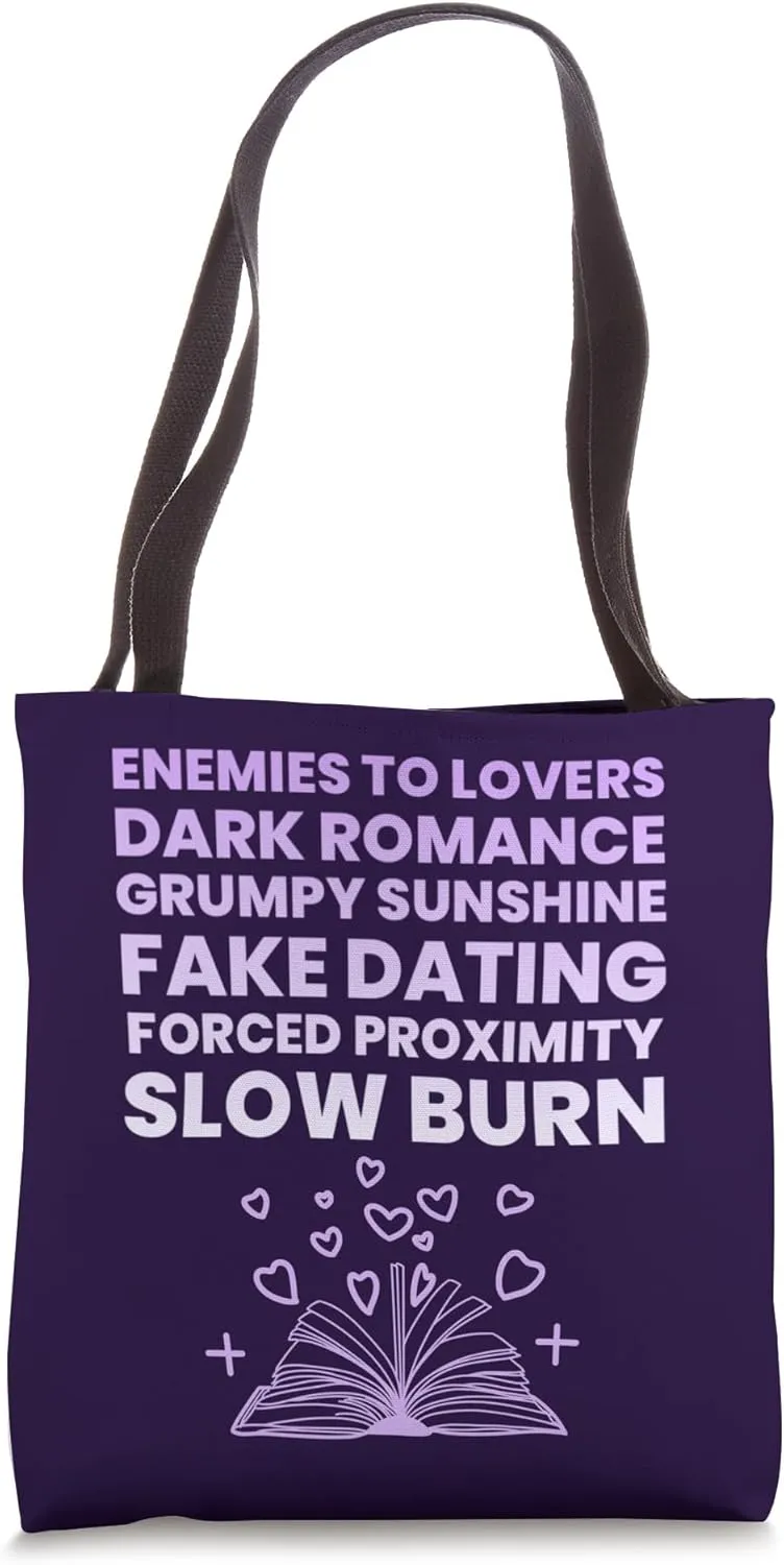 Bibliophile Romance Book Genre Humor Tee Tote Bag