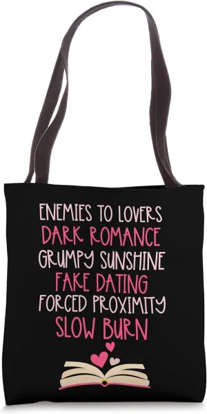 Bibliophile Romance Book Genre Humor Tee Tote Bag