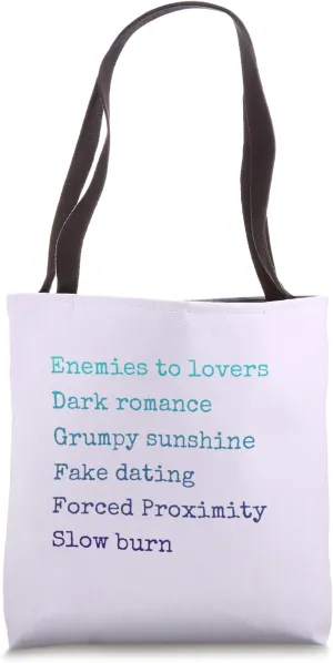 Bibliophile Romance Book Genre Humor Tee Tote Bag