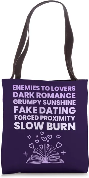Bibliophile Romance Book Genre Humor Tee Tote Bag