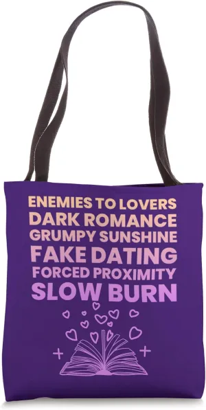 Bibliophile Romance Book Genre Humor Tee Tote Bag
